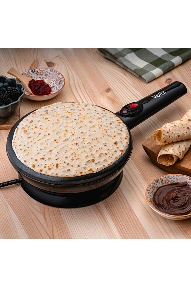 Pancake Maker Oliver OV51323B, 800W, Thermostat, Light indicator, Non-stick coating, Black - 2