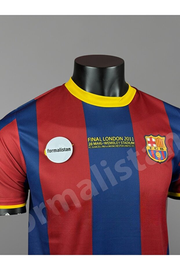 B.a.r.ce.l.o.n.a Messi 2011 Yetişkin Futbol Forması-cubuklu - 3