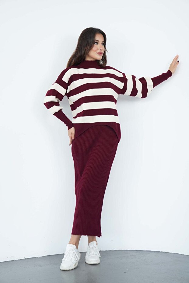 Buse Triko Elbise Siyah - 6