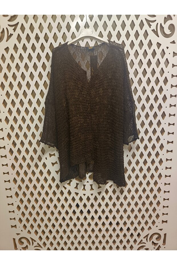 Otantik Delikli Örme Bluz - 1