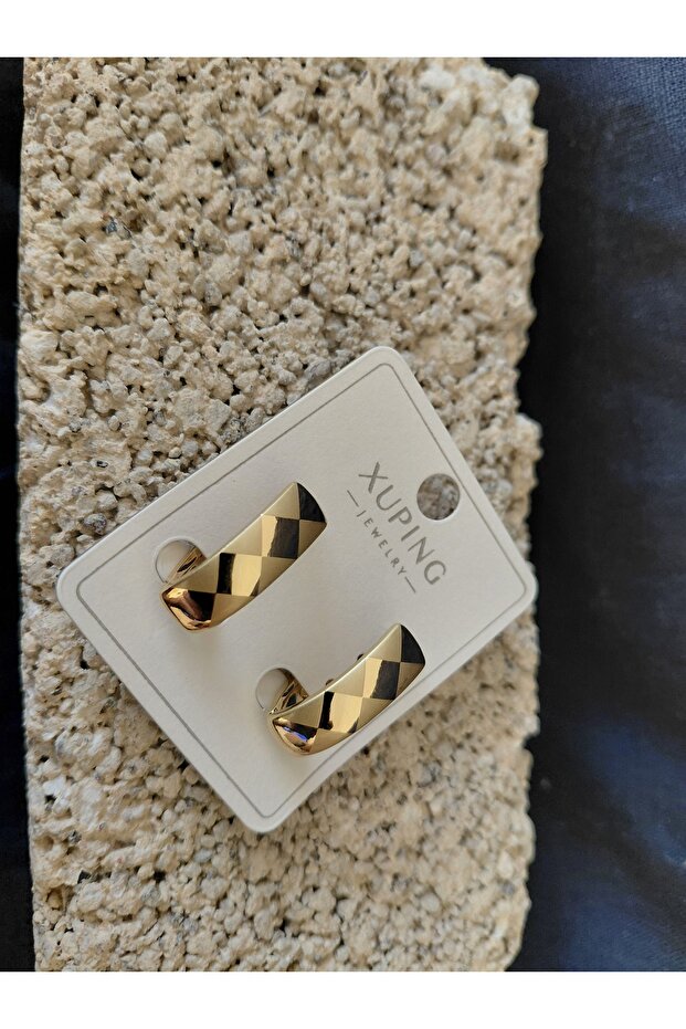 Xuping أقراط هوب منقوشة - 2