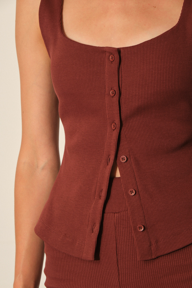 Önü Düğmeli Bluz - 3