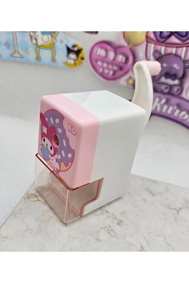 Sanrio Kuromi Cinnamorol My Melody Desk-Top Pencil Sharpener with Handle Mechanical Pencil Sharpener