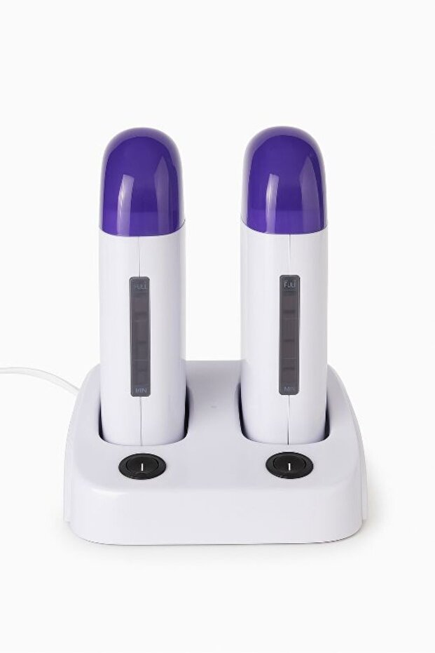 Double Roll-On Wax Warmer with Heater Base, Electric Hair Removal Kit for Body, Legs, Armpit, Bikini