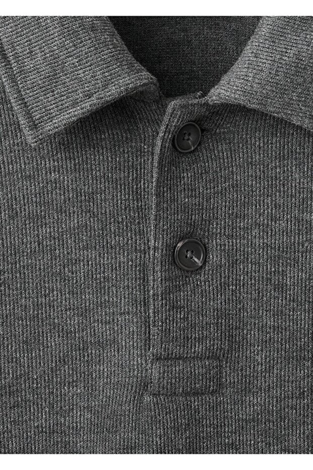 Regular kesim polo sweatshirt - 5