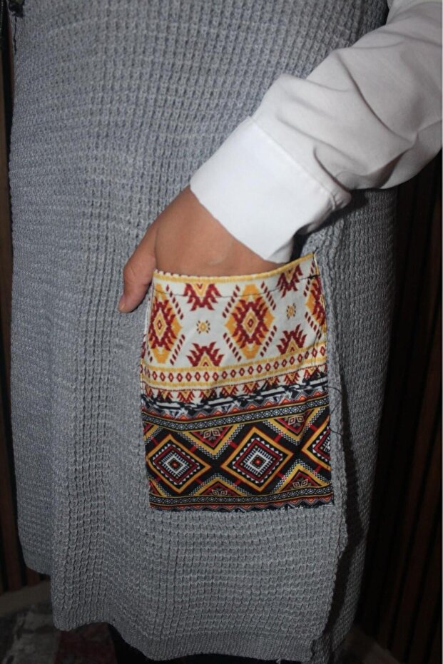 Selanik Cepli Triko Süveter - 4