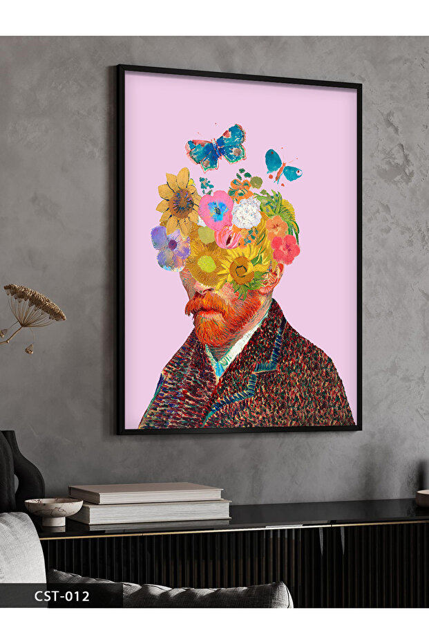 Van Gogh Tek Parça Siyah Ahşap Çerçeveli Tablo - 3