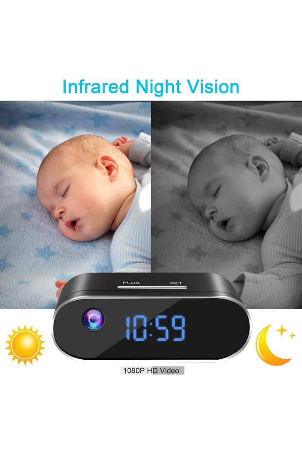 WiFi Clock Camera with Night Vision - 2