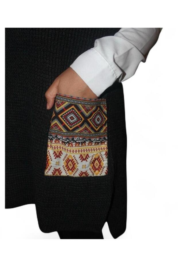 Selanik Cepli Triko Süveter - 4