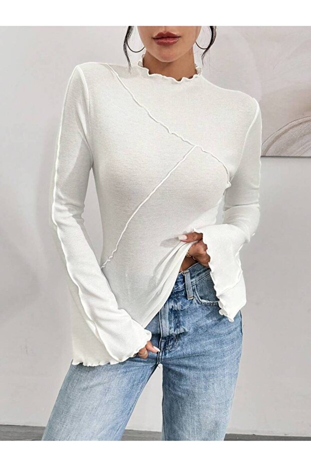 kadın ispanyol kol bluz - 4