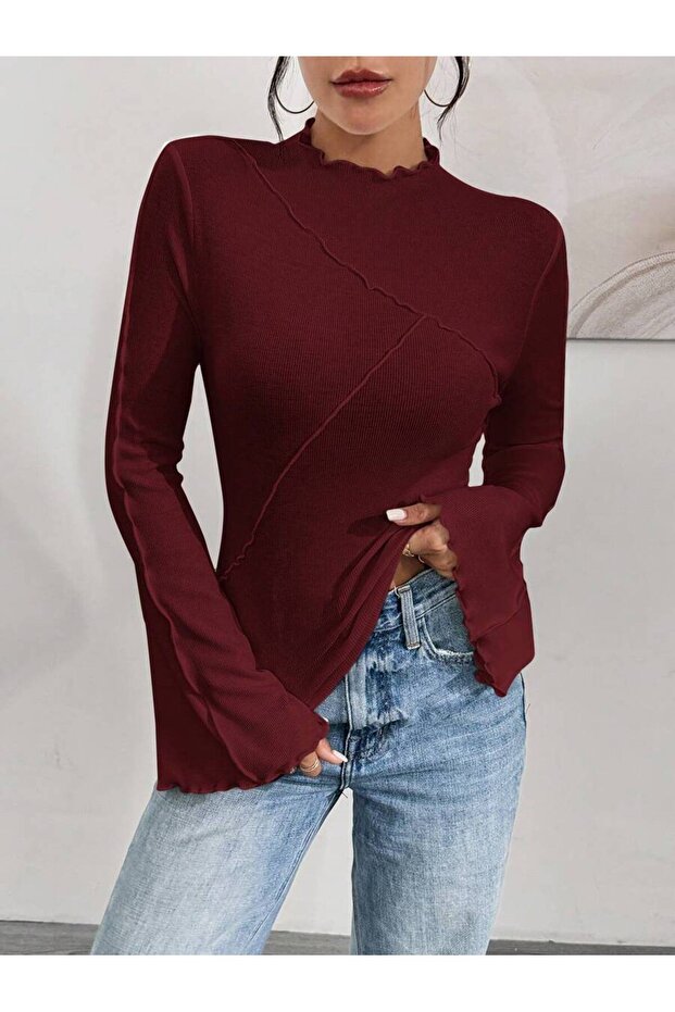 kadın ispanyol kol bluz - 4