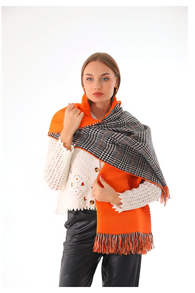 Çift taraflı ekose Atkı - 1