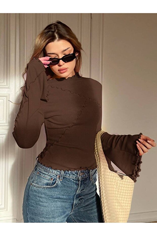 kadın ispanyol kol bluz - 2