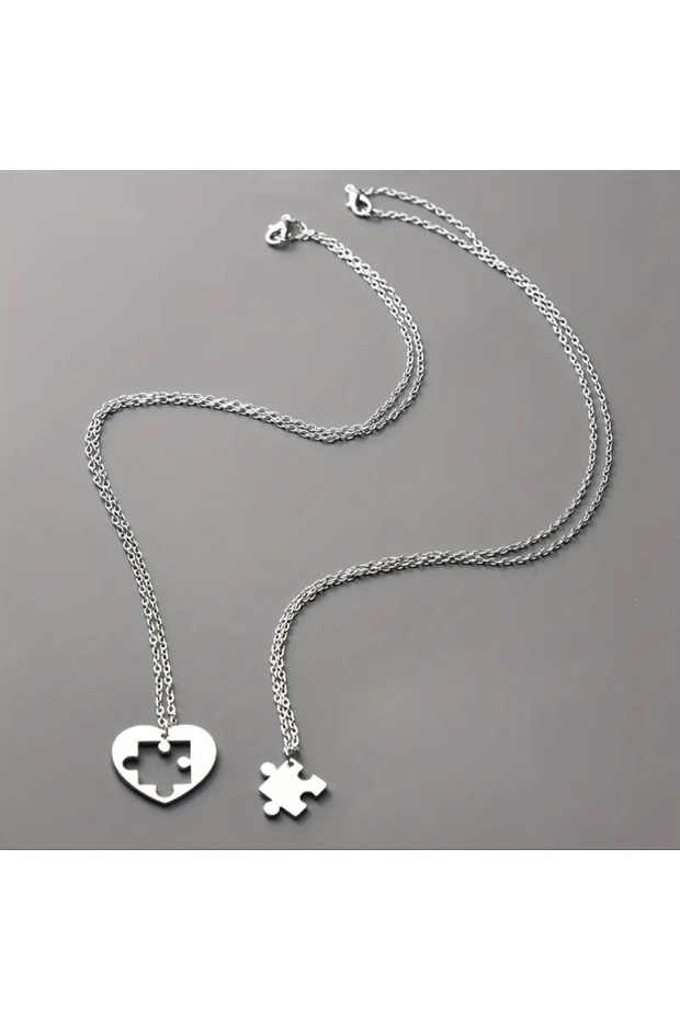 Puzzle Heart Couple Necklace Good Friend/Anniversary/Valentine's Day/Birthday Gift