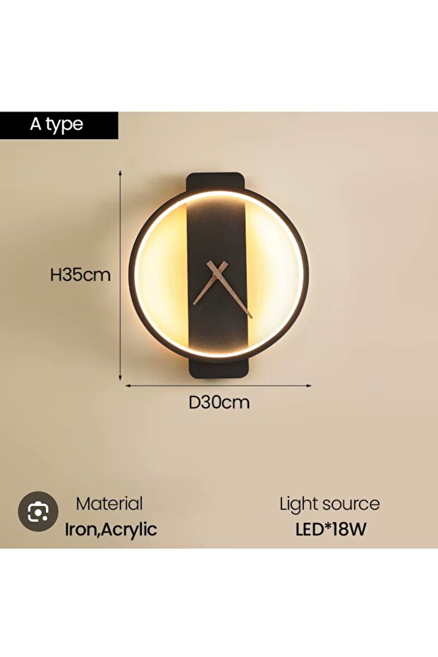 Ledli duvar saat 30x35 - 2