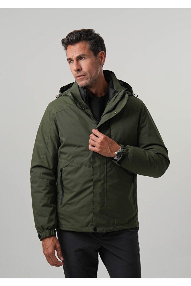 Men's Coat Water Repellent Raincoat, Puffer Coat, Thick Coat 3 in 1 Coat Set