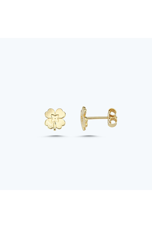 Altın Yonca Küpe - 2