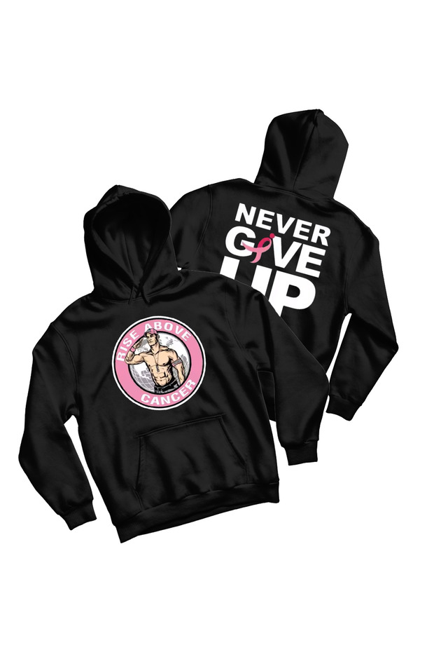سترة جون سينا UC ME Never Give Up ذات القلنسوة المطبوعة ذات الثلاث خيوط