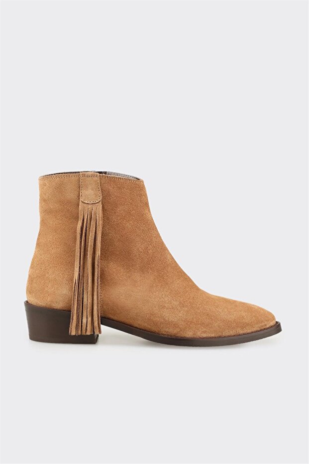 Taba Deri Kadın Klasik Bot - 1