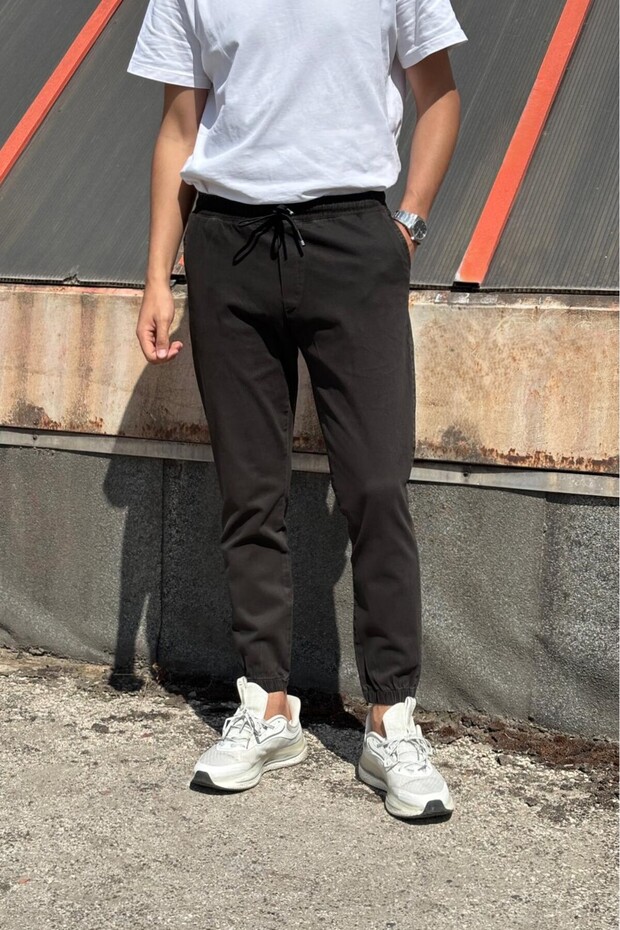 Men'S, Elastic Waist and Cuffs, High-Quality, Gabardine Woven, Cotton, Jogger Pants 270-2