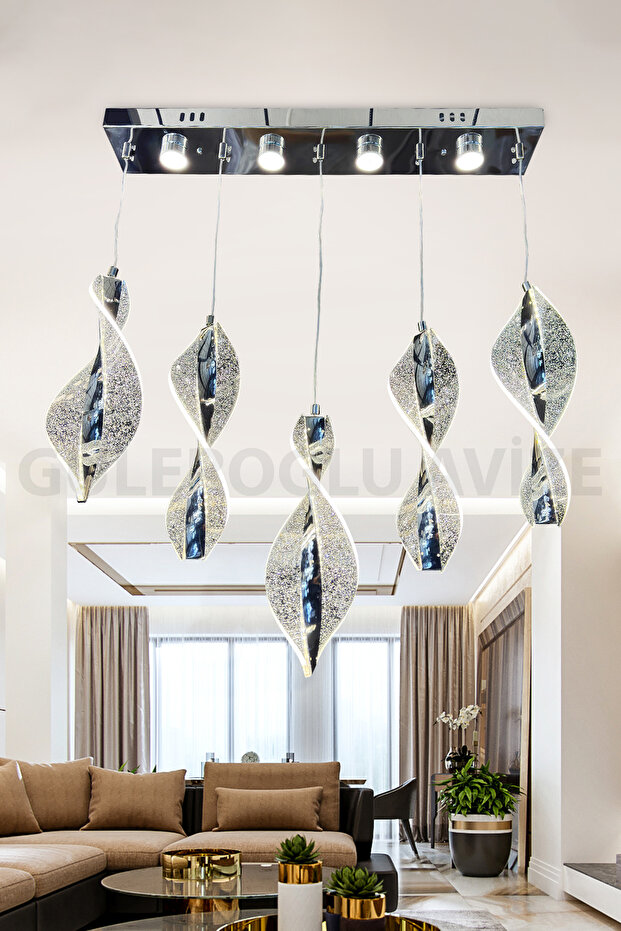 Modern 5 Li Mars Ledli Avize - 1