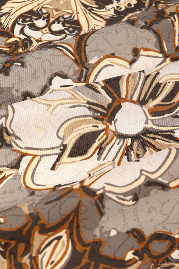 Stone Pattern Twill Silk Scarf - 2