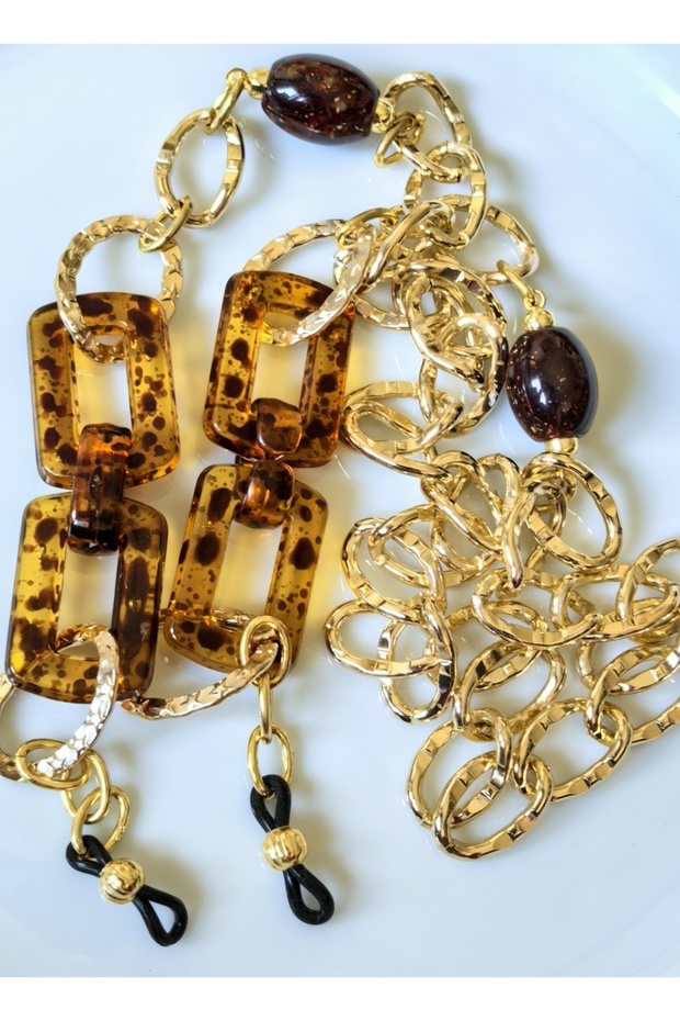 Glasses Chain Thick Gold Color Chain Strap for Thick-Ended Glasses