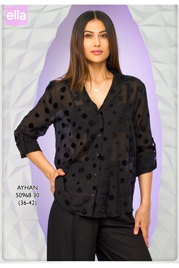 Polka Dot Patterned Shirt - 1