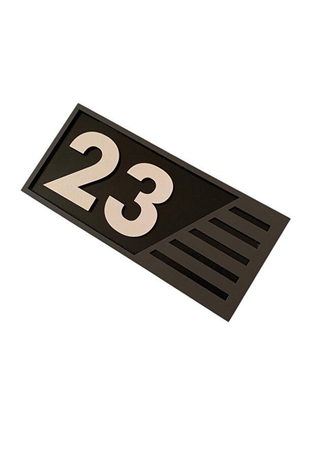 Ahşap Kapı Numaralığı (Gri/Antrasit) - 2