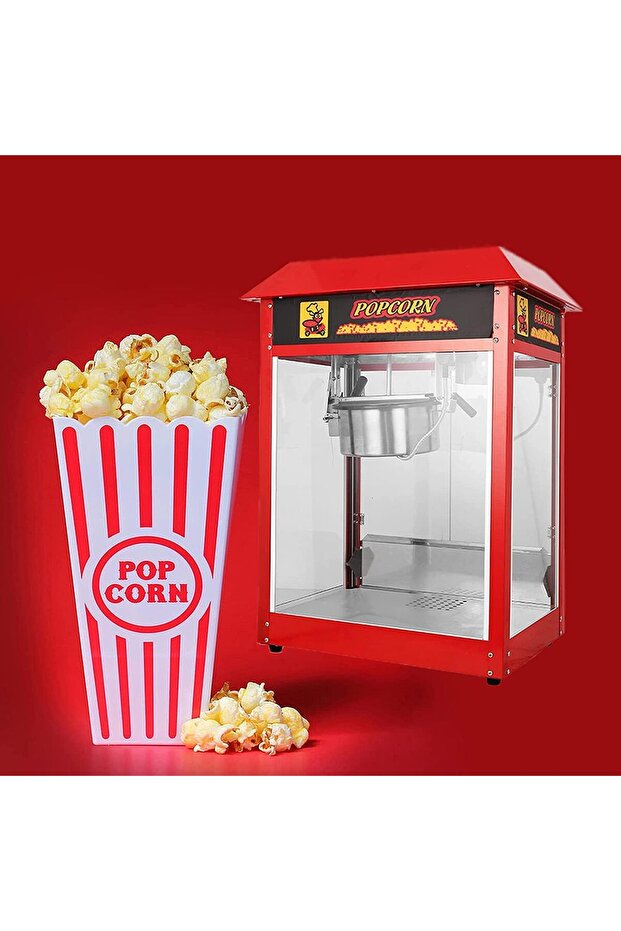 Commercial Popcorn Maker, Low Fat Hot Air Automatic Popcorn Maker/No Oil for Party Cinema DIY Gastro