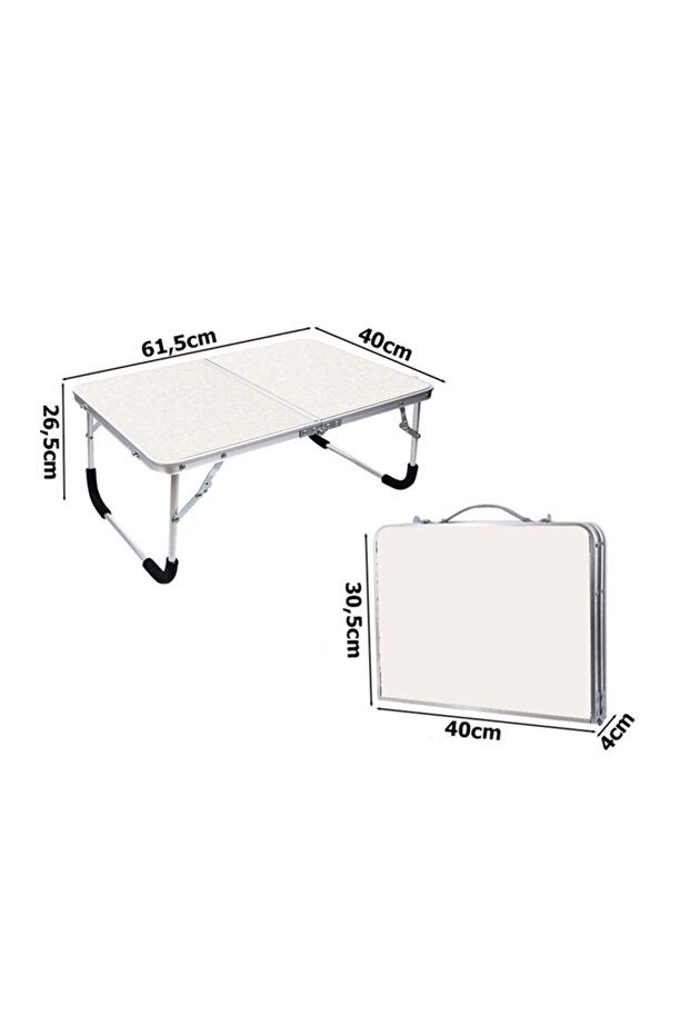 Folding camping table, Cream - 10