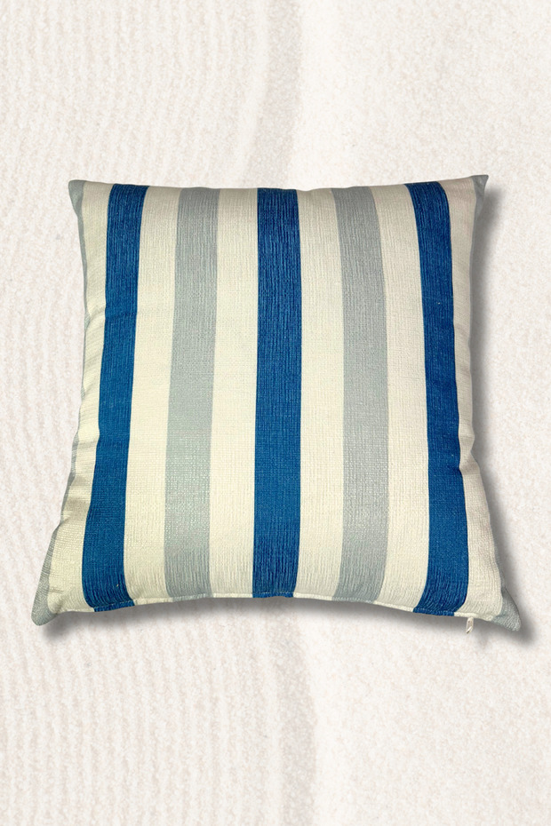 Striped Patterned Polyester Throw Pillow Cover – Set of 2