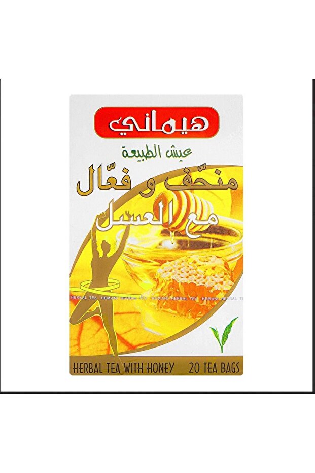 شاي عشبي منحف وفعال بالعسل خالي من الكافين 20 كيس