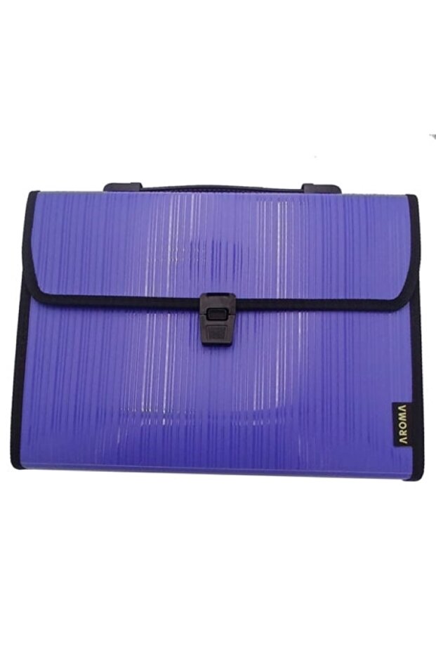 Expandable File Folder - A4 Document File Folder for Office and School with Handle - blue - 1