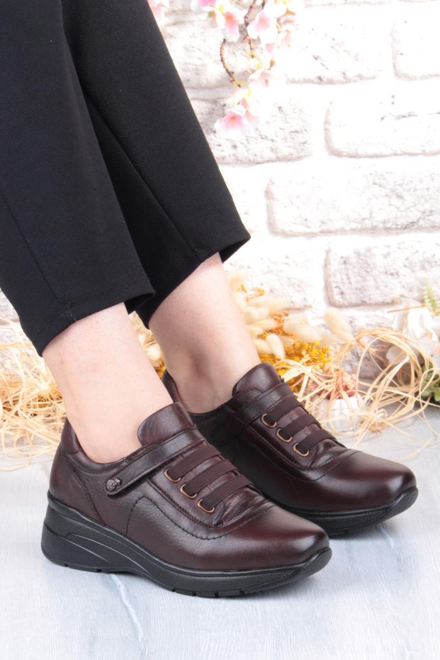 Z010 Comfort Soft Flexible Rubber Non-Slip Sole Genuine Leather Women's Shoes