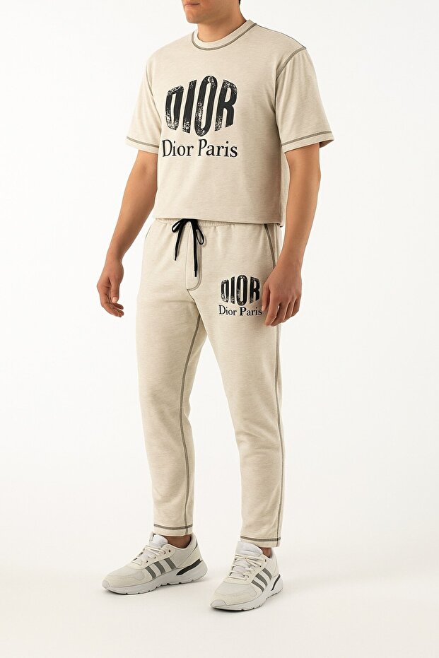 Mens Oversize Silkati Tshirt & Long Pajama Set