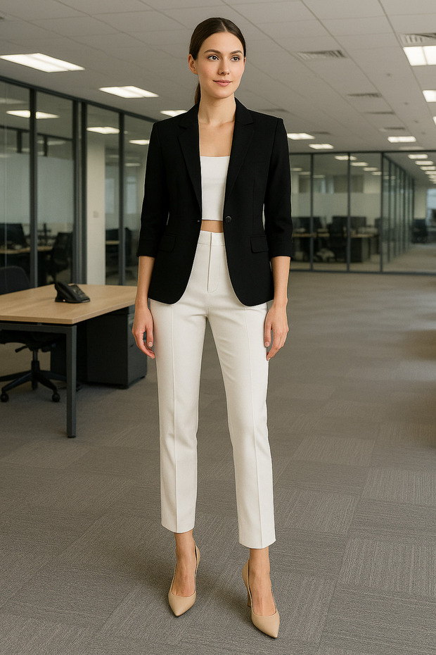 Blazer Kadın Ceket Dirsek Kol - 4