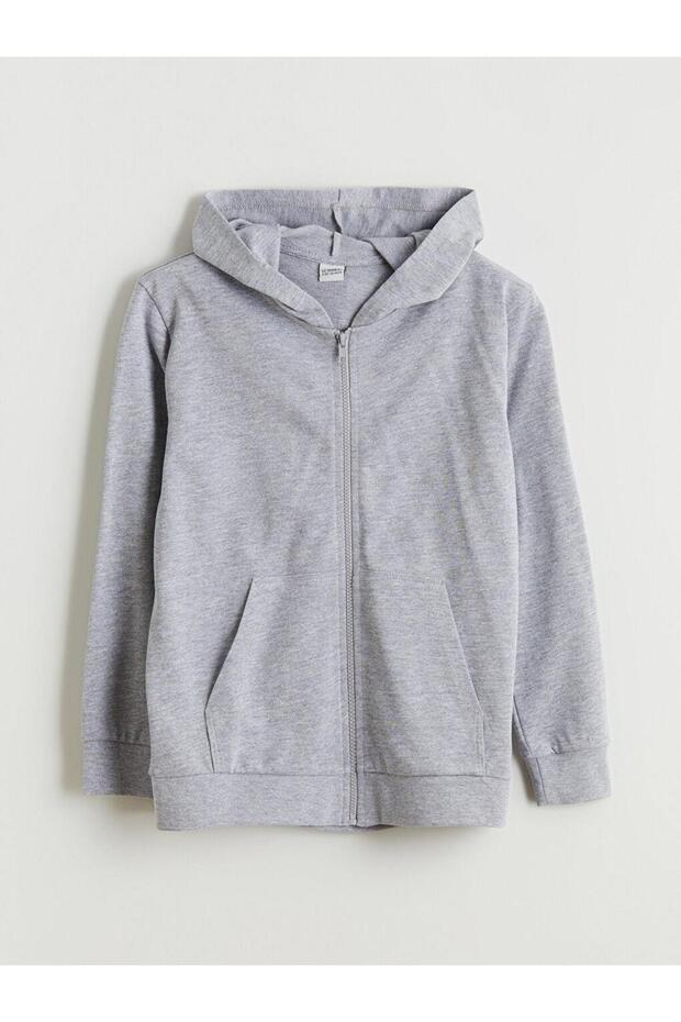 Hooded Boys' Zippered Sweatshirt (W5)