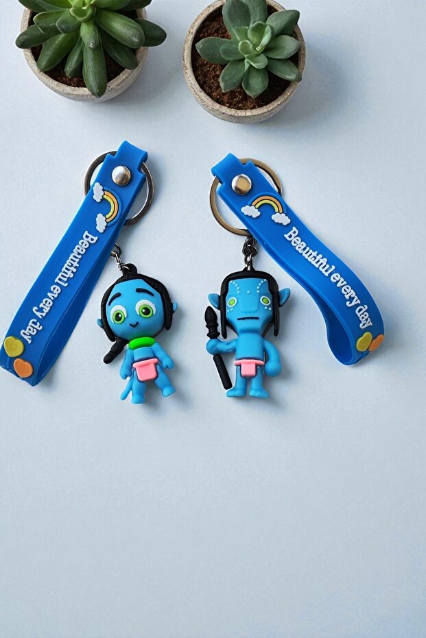 Avatar Character Keychain and Bag Accessory Jake Sully and Neytiri Keychain Set