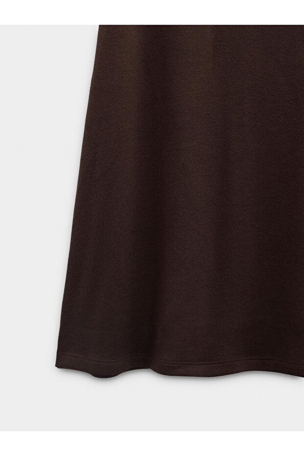 Lastikli Bel Midi Etek - 7