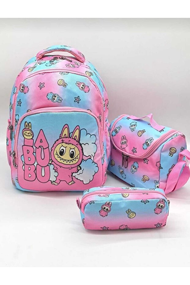 Primary School Bag Set with Orthopedic Support, Lunch Box and Pen Holder