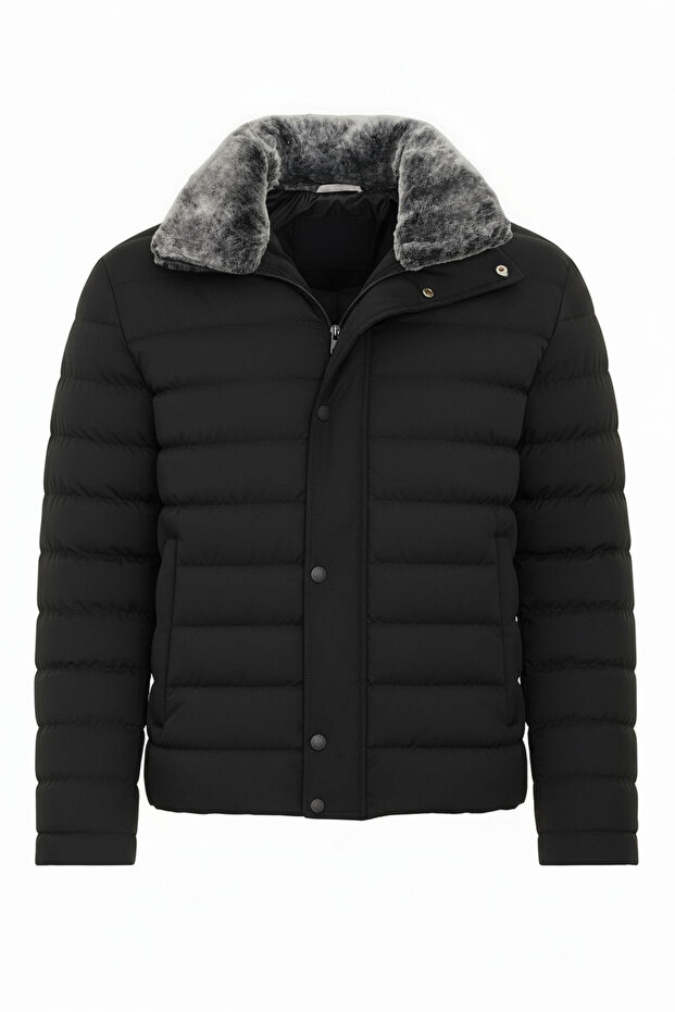 Men's Black Winter Puffer Jacket – Warm, Lightweight, and Stylish Design
