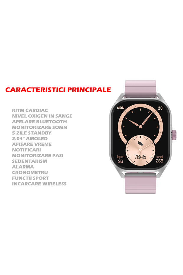 Ceas SmartWatch ISP TrendFit Ultra, 2.04" AMOLED Display, Apel Bluetooth, Oximetru SPo2, N - 7