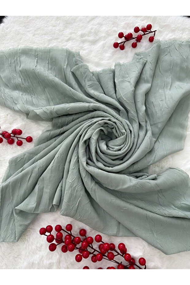 Bambu Kraş Şal Mint Yeşili