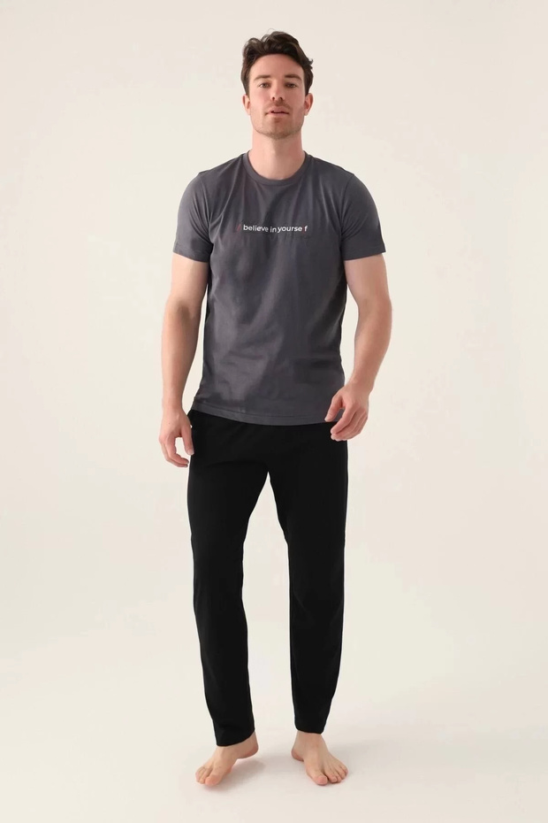 بدلة رجالية مزدوجة - مدخنة - 1