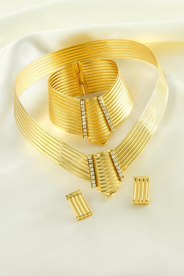 Trabzon Tasma Set Kolye - 1