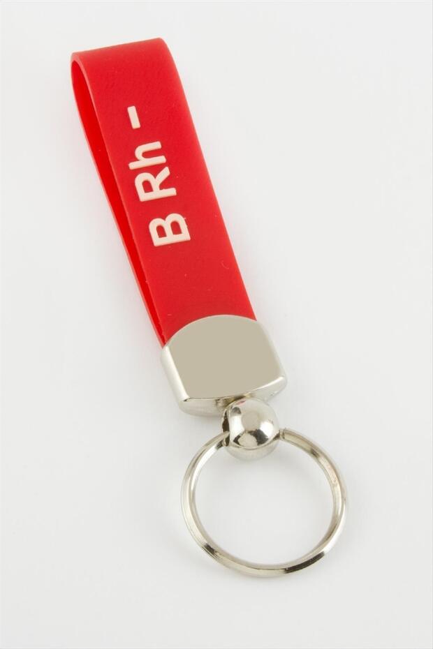 B Rh Negative Blood Group Keychain
