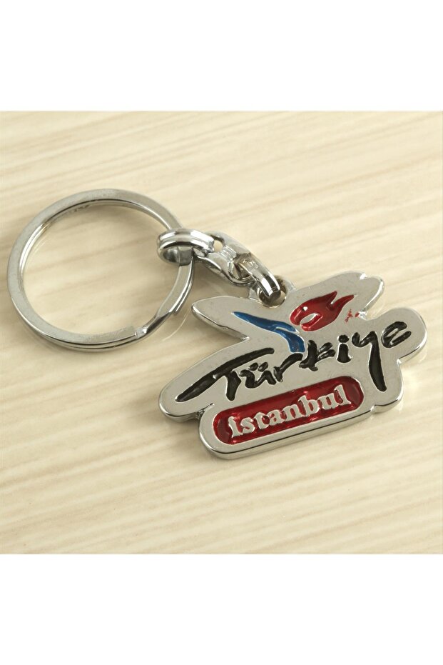 Türkiye Written Metal Keychain