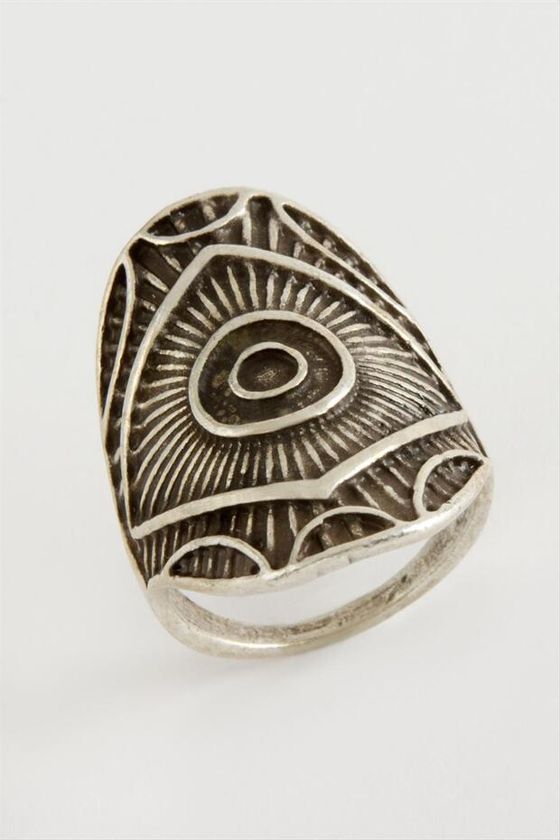 Ottoman Embroidered Metal Ring