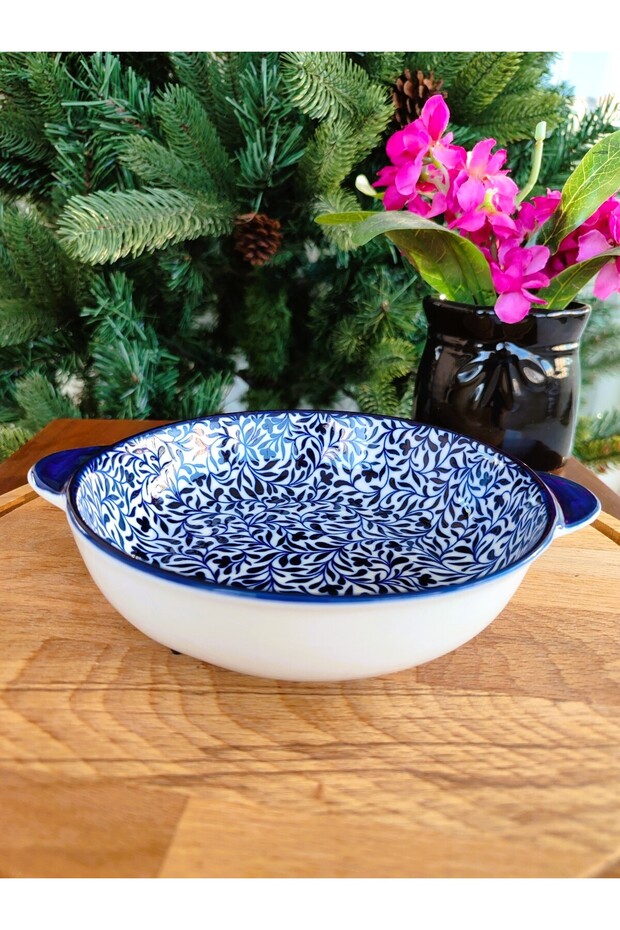 Rêve Bleu Tours New Bone China Yuvarlak Kulplu Tabak - 1 Adet - 3